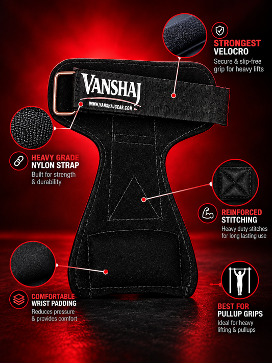 Vanshaj Gear Palm Straps for Heavy Lifting & Pull-Up Grips