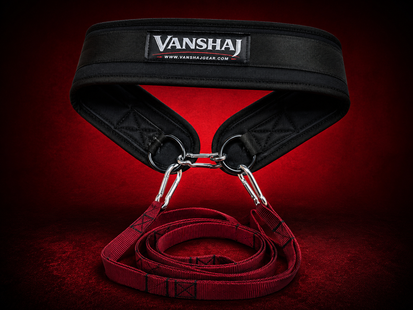 VANSHAJ Gear Dip Belt + Wrist Wraps Combo | 10mm Padded Weighted Dip Belt, Daisy Chain & Premium Wrist Support for Strength Training