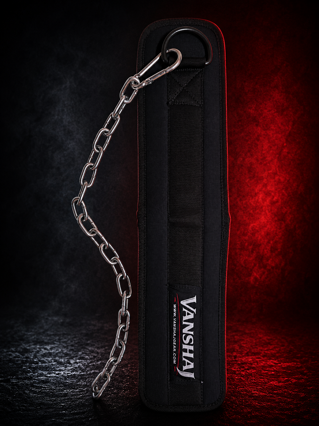 Vanshaj Heavy Duty Dip Belt with 2 Ft Steel Chain & Carabiners | 10 MM Thick Padding | 500 KG+ Capacity Per Side | Weighted Dips, Pull-Ups, Chin-Ups & Strength Training