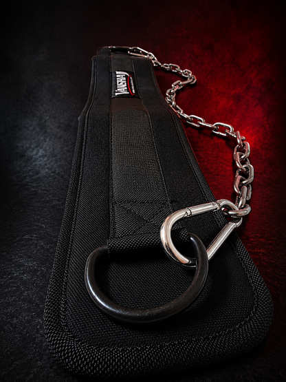 Vanshaj Heavy Duty Dip Belt with 2 Ft Steel Chain & Carabiners | 10 MM Thick Padding | 500 KG+ Capacity Per Side | Weighted Dips, Pull-Ups, Chin-Ups & Strength Training