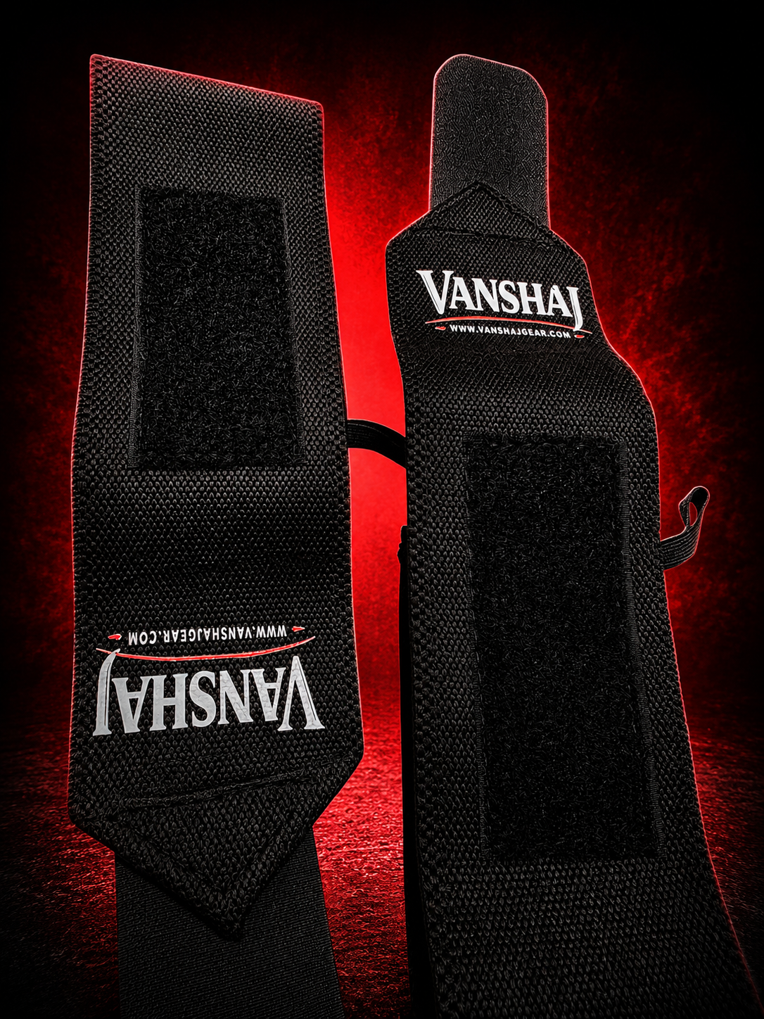 Vanshaj Gear Velcro Wrist Wraps – Heavy Duty Gym Wrist Support for Weightlifting, Powerlifting, Bench Press, Deadlifts & Strength Training (20 Inch)