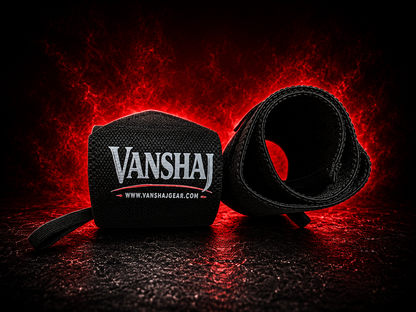 Vanshaj Gear Velcro Wrist Wraps – Heavy Duty Gym Wrist Support for Weightlifting, Powerlifting, Bench Press, Deadlifts & Strength Training (20 Inch)