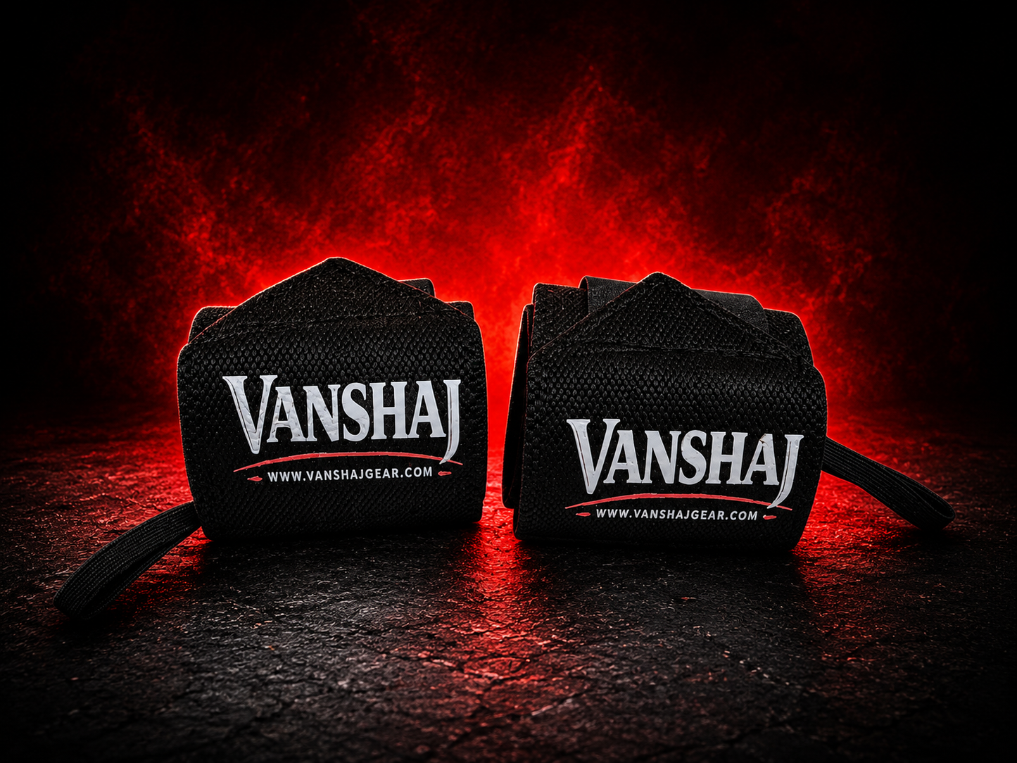 Vanshaj Gear Velcro Wrist Wraps – Heavy Duty Gym Wrist Support for Weightlifting, Powerlifting, Bench Press, Deadlifts & Strength Training (20 Inch)