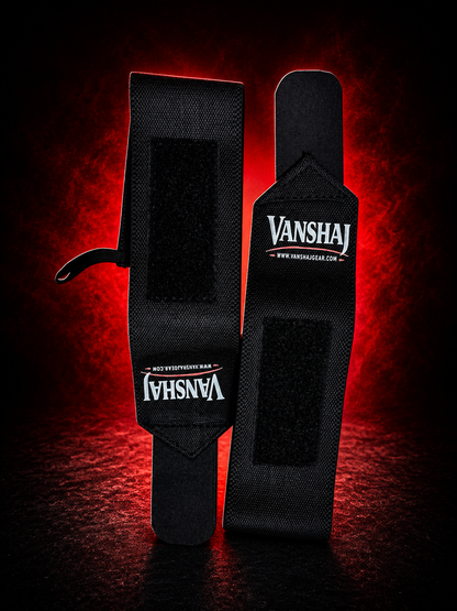 Vanshaj Gear Velcro Wrist Wraps – Heavy Duty Gym Wrist Support for Weightlifting, Powerlifting, Bench Press, Deadlifts & Strength Training (20 Inch)