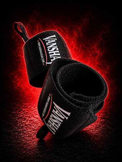 Vanshaj Gear Velcro Wrist Wraps – Heavy Duty Gym Wrist Support for Weightlifting, Powerlifting, Bench Press, Deadlifts & Strength Training (20 Inch)